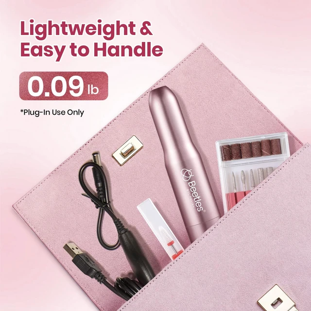 Alt view image 6 of 7 - Electric Nail Drill Kit, 7 Drill Bit 0-12000 RPM Electric Nail File | Nail File Drill for Nail Extensions Gel Polish Removal, Prep Cuticle Care Drill Nails Machine, DIY Manicure Pedicure Tools