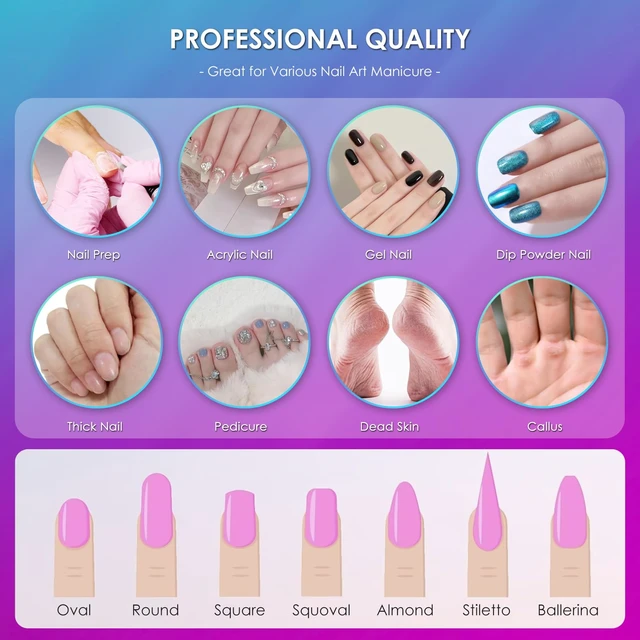 Alt view image 7 of 7 - 26pcs Nail Drill Bits Set, 3/32inch Professional Ceramic Diamond Safety Bits for Nail Drill, Cuticle Efile Nail Drill Bits, Remover Bits for Acrylic Gel Nail Tech Manicure Pedicure, Home Salon