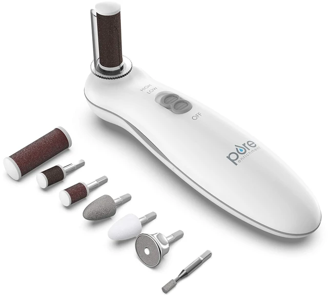 Main image of PureNails Professional Replacement Attachments | 8 Attachments, Adjustable Speeds, Cordless Design & Storage Case for At-Home Nail and Foot Care