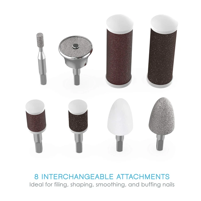 Alt view image 5 of 6 - PureNails Professional Replacement Attachments | 8 Attachments, Adjustable Speeds, Cordless Design & Storage Case for At-Home Nail and Foot Care