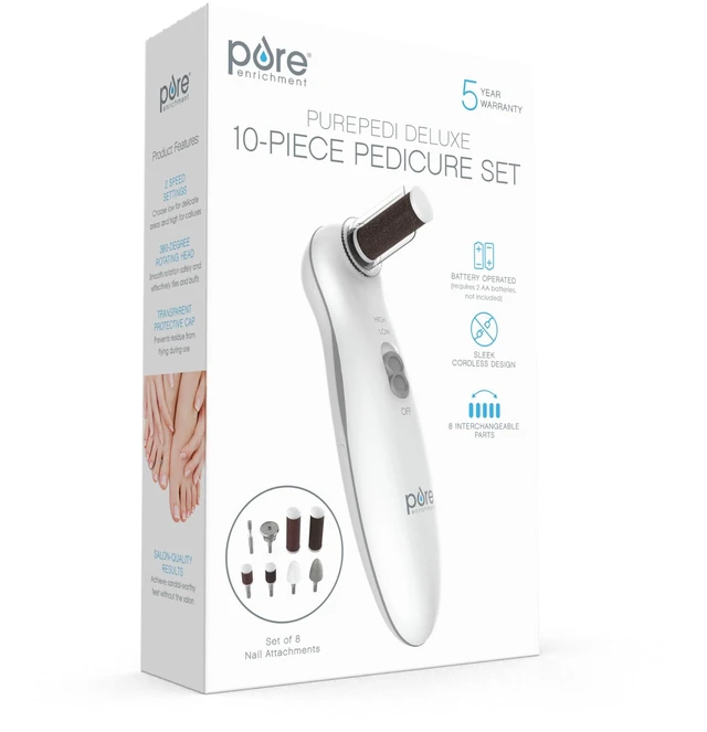 Alt view image 6 of 6 - PureNails Professional Replacement Attachments | 8 Attachments, Adjustable Speeds, Cordless Design & Storage Case for At-Home Nail and Foot Care