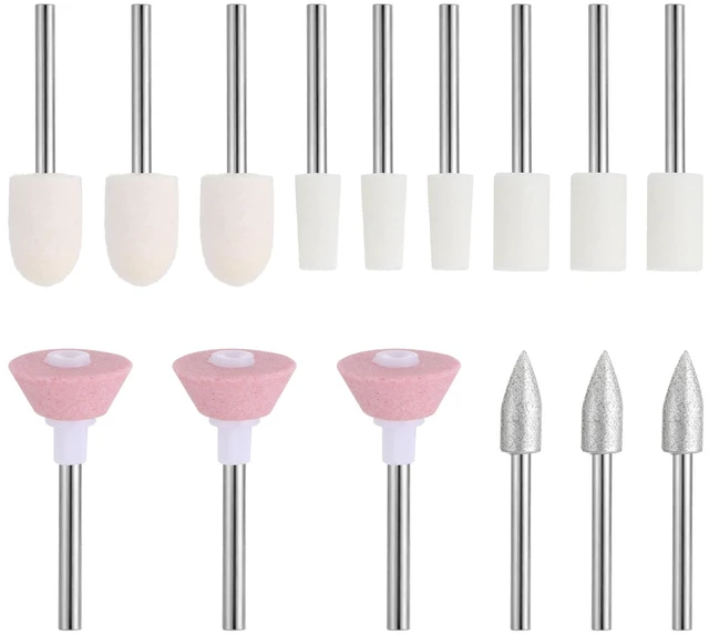 Main image of Nail File Replacement Head Refills Set, 15 PCS Nails File Bit Professional Replacement Electric Nail Drill Bits Set for Home Salon Acrylic Nails Manicure Pedicure Tools