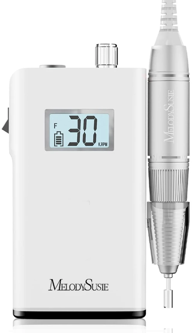 Main image of Portable Clip-On Nail Drill SC320H for Gel Removal & Nail Prep | 30000RPM, Cordless, 6000mAh Battery, 10-14h Runtime, Scamander, LED Display, Stepless Speed, Low Heat, Nail Polishing