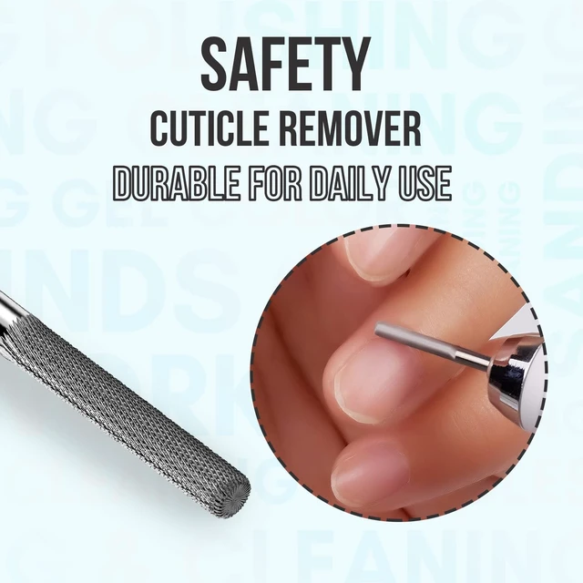Alt view image 4 of 7 - Cuticle Nail Drill Bit 3/32 Inch Tungsten Carbide Nail Prep 3XF | Drill Bit Needle Bit Under Nail Cleaner Dead Skin Nail Prepare for Electric Nail File Nail Buffer Bit