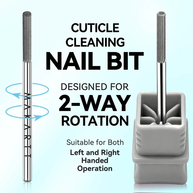 Alt view image 5 of 7 - Cuticle Nail Drill Bit 3/32 Inch Tungsten Carbide Nail Prep 3XF | Drill Bit Needle Bit Under Nail Cleaner Dead Skin Nail Prepare for Electric Nail File Nail Buffer Bit