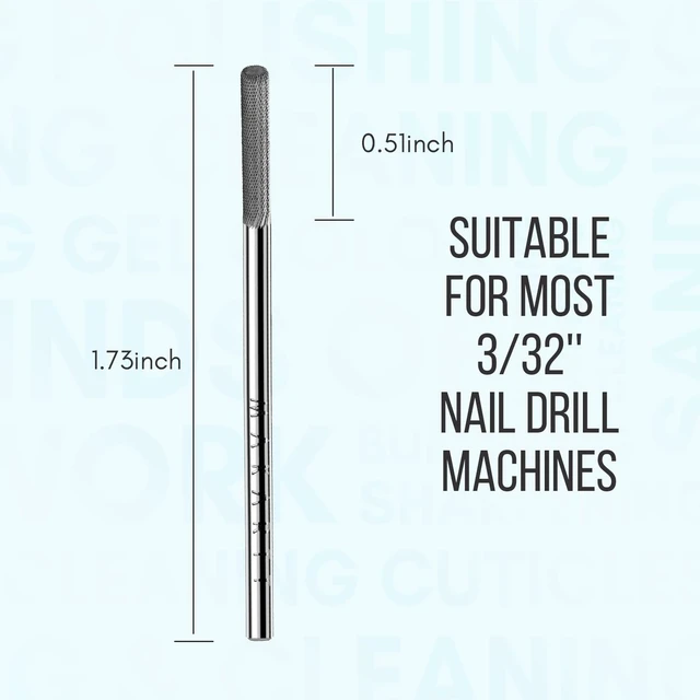 Alt view image 6 of 7 - Cuticle Nail Drill Bit 3/32 Inch Tungsten Carbide Nail Prep 3XF | Drill Bit Needle Bit Under Nail Cleaner Dead Skin Nail Prepare for Electric Nail File Nail Buffer Bit