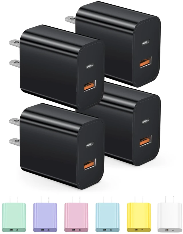 Main image of USB C Charger Block Fast Charging Block Type C Charger Multiport Adapter | 20W Wall Chargers for iPhone Air/17/17 Plus/17 Pro/17 Pro Max/16/16 Plus/16 Pro/16 Pro Max/15/15 Pro/15 Max/14/Samsung(Black)