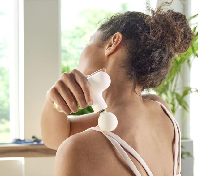 Alt view image 3 of 7 - Powerboost Mini Deep Tissue Massage Gun, Powerful & Compact | Lightweight Percussion Massager, Muscle Recovery & Pain Relief, Quiet Handheld Massage Tool, Travel Essential, Gift for Women