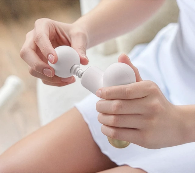 Alt view image 5 of 7 - Powerboost Mini Deep Tissue Massage Gun, Powerful & Compact | Lightweight Percussion Massager, Muscle Recovery & Pain Relief, Quiet Handheld Massage Tool, Travel Essential, Gift for Women