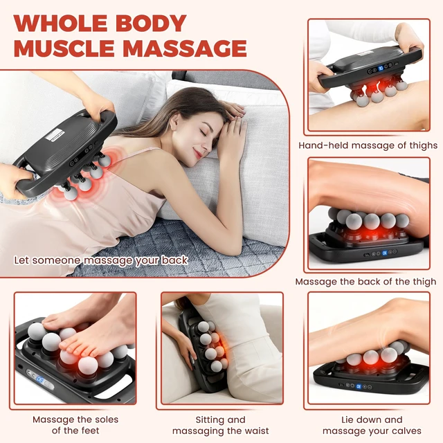 Alt view image 5 of 7 - 16 Head Massage Deep Tissue Massager Gun 2600mAh Massage Gun Deep Tissue with Type-C Fast Charging 3 Massage Modes & 30 Intensities Suitable for Muscle Soreness in The Waist, Shoulders,Neck After Work
