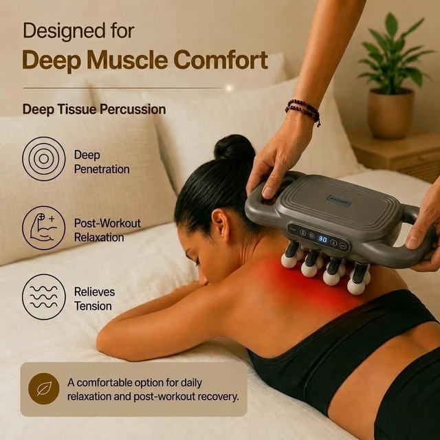 Alt view image 5 of 7 - 24 Head Massage Gun - Deep Tissue Body Massager - Cordless Muscle Massager | Neck & Back Massager, Shoulder & Leg Massage, Handheld Massage Tool