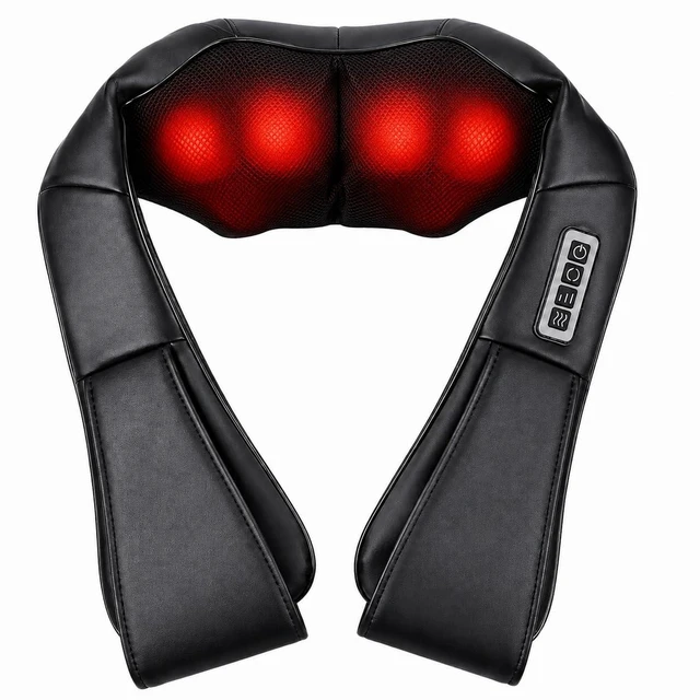 Main image of Neck and Shoulder Massager with Heat, Black | Cordless Convenience 3D Kneading Nodes, 3 Speed Settings, Soothing Warmth, Fits Neck, Shoulders, Back, Waist and Legs