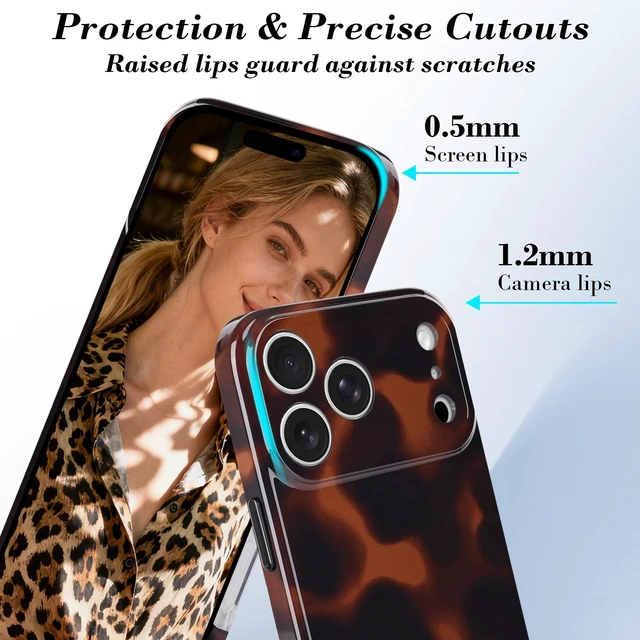 Alt view image 7 of 7 - Magnetic for iPhone 17 Pro Max Case Cute Tortoise Shell Shockproof-Brown | Compatible with MagSafe, Full Camera Protection IMD Craft ScratchResistant TPU & PC Protective Phone Shell for Women Girls