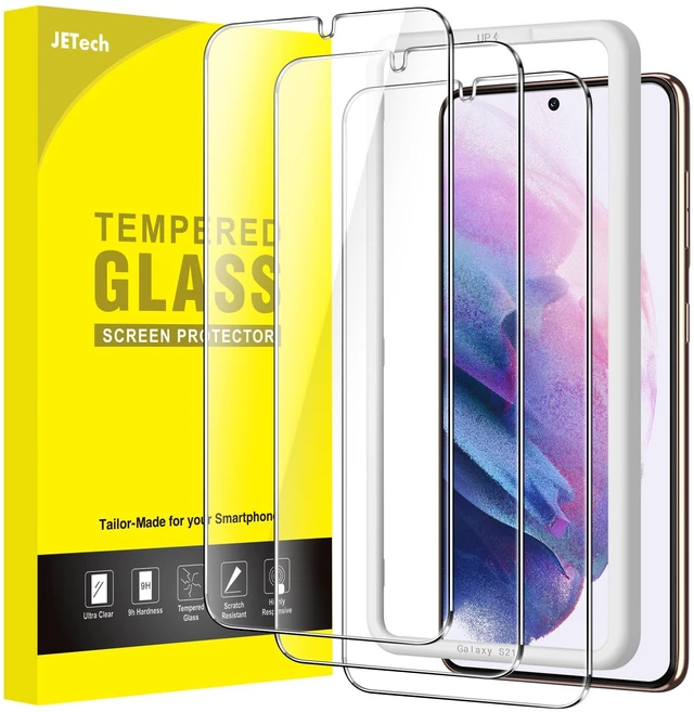 Main image of Screen Protector for Samsung Galaxy S21, 3-Pack | 9H Tempered Glass, HD Clear, Anti-Scratch Protection, Easy Installation Tool