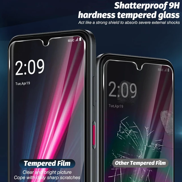 Alt view image 6 of 7 - (4 Pack Tempered Glass Screen Protector Compatible for T-Mobile REVVL 6x Pro 5G / REVVL 6 Pro 5G 6.82 inch, Protector De Pantalla 2.5D Arc Edges 9H HD Bubble-Free