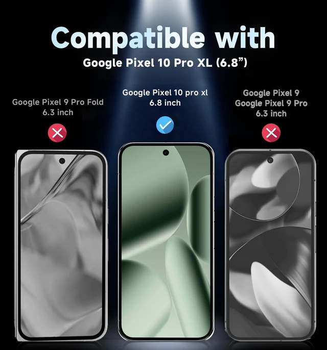 Alt view image 2 of 7 - for Google Pixel 10 Pro XL Tempered Glass Screen Protector | 2 Pack,Easy Installation,Auto Dust-Elimination,HD Clear,Bubble Free