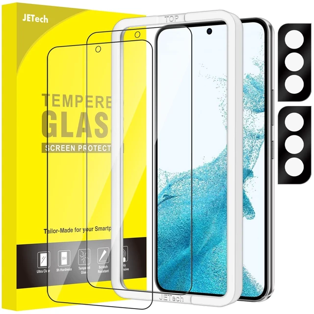Main image of Screen Protector for Samsung Galaxy S22 Plus, 2+2 Pack | with Camera Lens Protector, HD Clear Tempered Glass, Anti-Scratch Protection, Easy Installation Tool