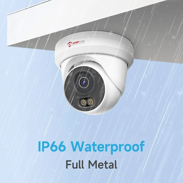 Alt view image 5 of 7 - 5MP PoE Camera, Turret Security IP Camera Outdoor Wired, Require NVR | NOT Work Independently, Smart Color Night Vision, AI Human Motion Detection, Built-in Mic, Full Metal, NDAA (U Series)
