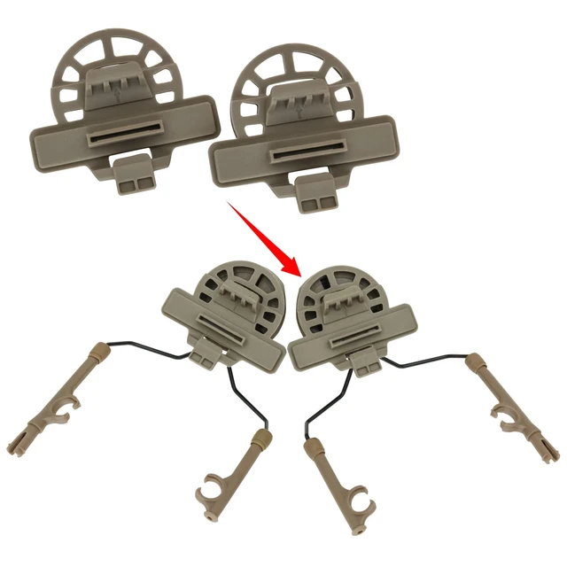Alt view image 3 of 7 - TSVISIONCORE 1Pair Tactical Headset Helmet Adapter Accessories for Team Wendy Rail 3.0,2.0,Compatible with Comta Headset(Tan)