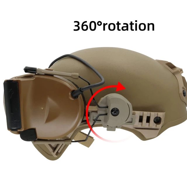 Alt view image 4 of 7 - TSVISIONCORE 1Pair Tactical Headset Helmet Adapter Accessories for Team Wendy Rail 3.0,2.0,Compatible with Comta Headset(Tan)