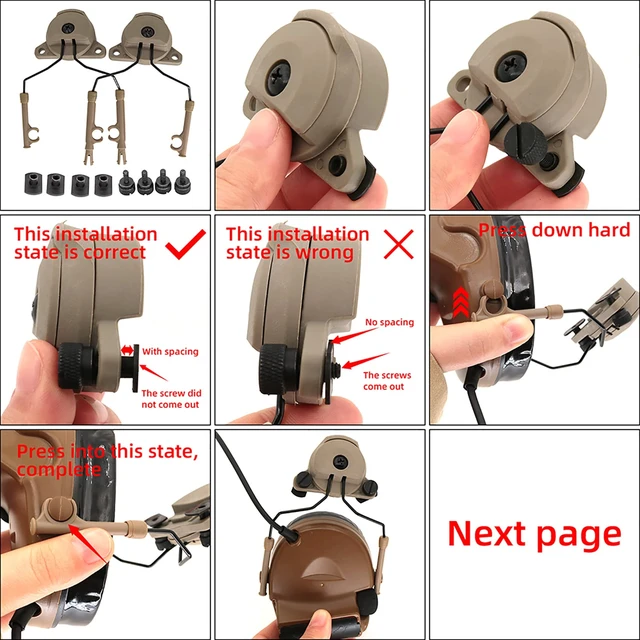 Alt view image 6 of 7 - TSVISIONCORE 1Pair Tactical Headset Helmet Adapter Accessories for Team Wendy Rail 3.0,2.0,Compatible with Comta Headset(Tan)