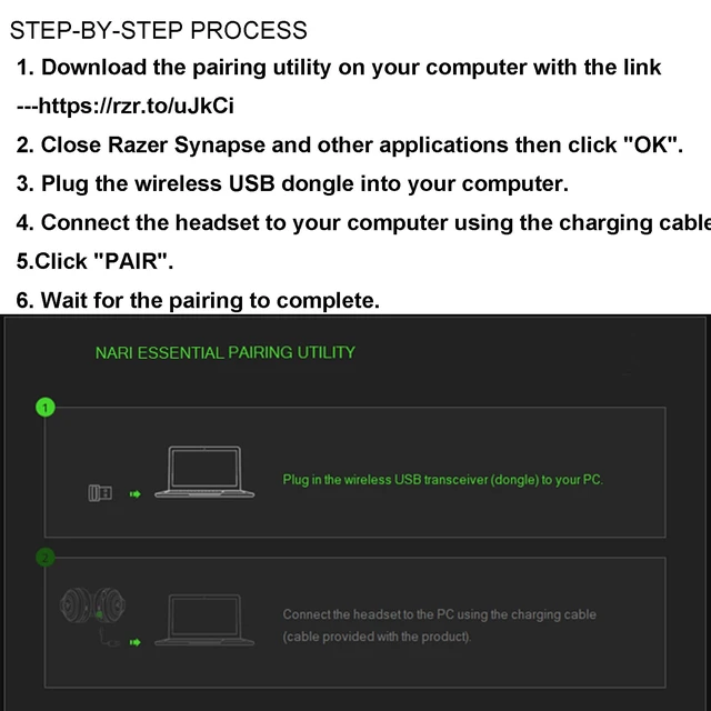 Alt view image 2 of 4 - BestParts USB Receiver Dongle Replacement for Razer Nari Essential Headset | USB Wireless Transceiver Receiver Dongle Adapter Replacement for Razer Nari Essential Headset RC30-026902