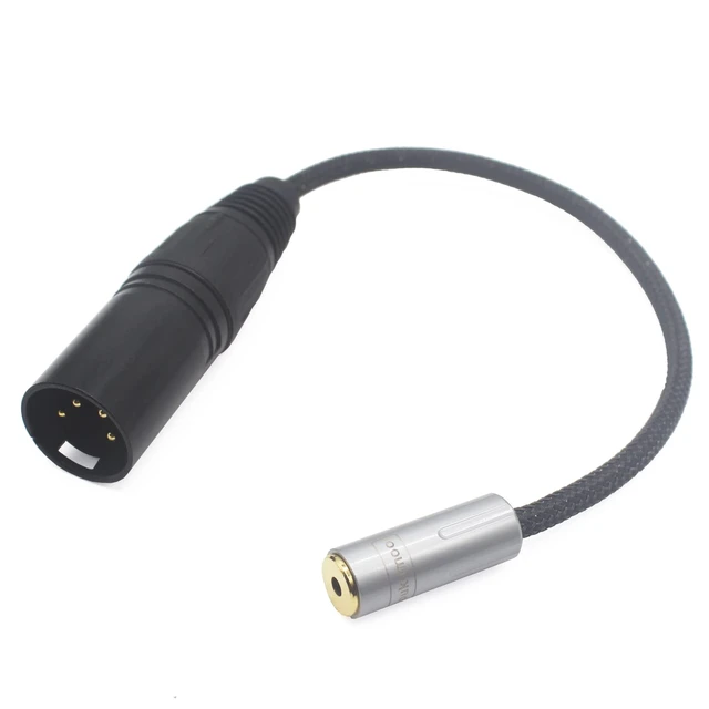 Alt view image 3 of 6 - Youkamoo 4 Pin XLR to 2.5mm Balanced Cable | Male to Female Adapter Cable for Hi-Fi Headphones, Studio Amps, and DAC