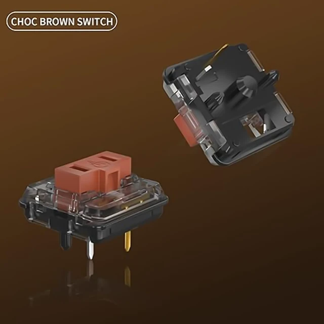 Alt view image 2 of 4 - Zjmehty Kailh 1350 Chocolate Brown Low Profile Mechanical Keyboard Switches,Tactile RGB/SMD Switch(108pcs,Choc Brown)