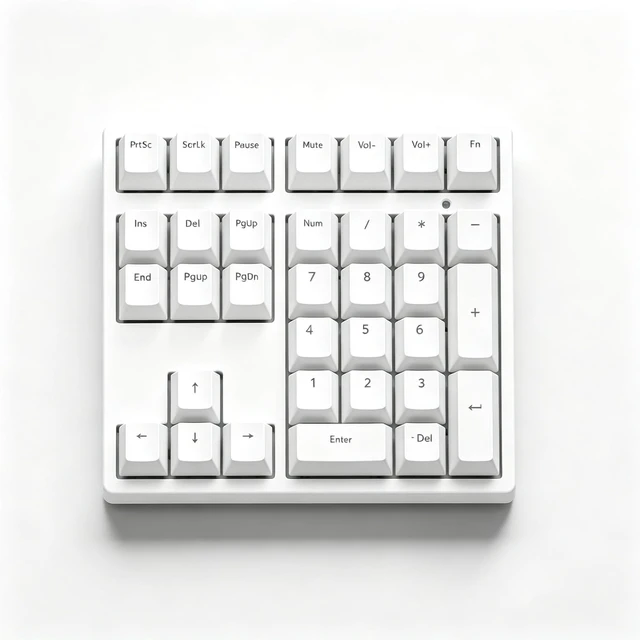Main image of Gurjot White Portable Mechanical Numeric Keypad, USB Wired 34Key Number Pad, RGB Backlit AntiGhosting Mechanical Keypad for Laptop Desktop PC, Excel Accounting Data Entry