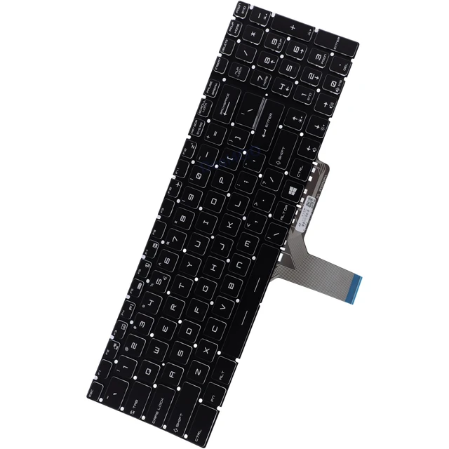 Alt view image 3 of 5 - Deal4GO Colorful Backlit Keyboard Replacement for MSI GL65 Leopard 10SFK-062, GL75 GF75 GE73 GE75 GS63 GS73 GL63 GL73 GP72 GS63VR
