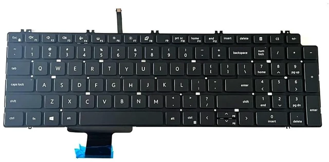 Main image of Replacement Laptop Backlight Keyboard for Dell Precision 7750 7550 7760 7560 Series 0713DM 713DM PK132V72B00