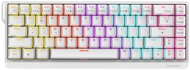 Main image of AJAZZ NK68 V2 Mechanical Keyboard Wired, 68 Key Hot Swappable Gaming Keyboard, Compact 65% Mini Keyboard with Mixed Backlight, Full N-Key Rollover for PC Mac Office