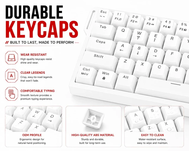 Alt view image 4 of 7 - AJAZZ NK68 V2 Mechanical Keyboard Wired, 68 Key Hot Swappable Gaming Keyboard, Compact 65% Mini Keyboard with Mixed Backlight, Full N-Key Rollover for PC Mac Office