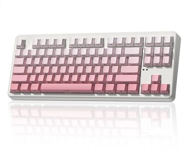 Main image of FL ESPORTS NX87 Military-Grade Wireless Mechanical Keyboard - 110-Day Battery Life, Hot-Swappable Switches, Triple Mode 5-Device, Thock Sound & RGB (Win/Mac/iOS/Android) Gradient Pink
