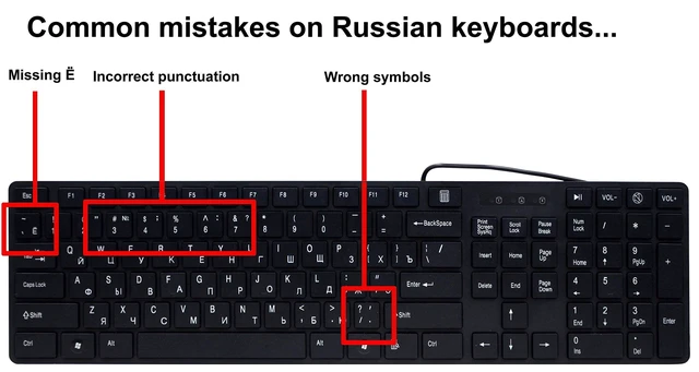 Alt view image 3 of 7 - USB Keyboard with Russian English (Cyrillic) Letters/Characters- Full Size Slim Desktop Design