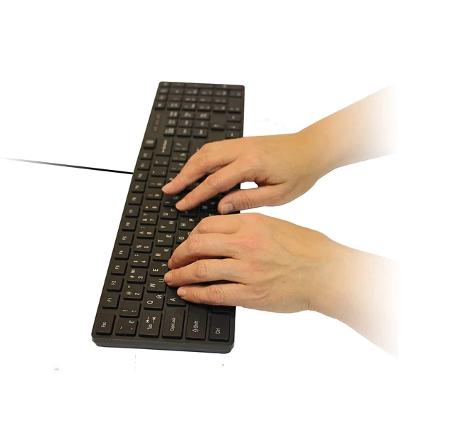 Alt view image 4 of 7 - USB Keyboard with Russian English (Cyrillic) Letters/Characters- Full Size Slim Desktop Design