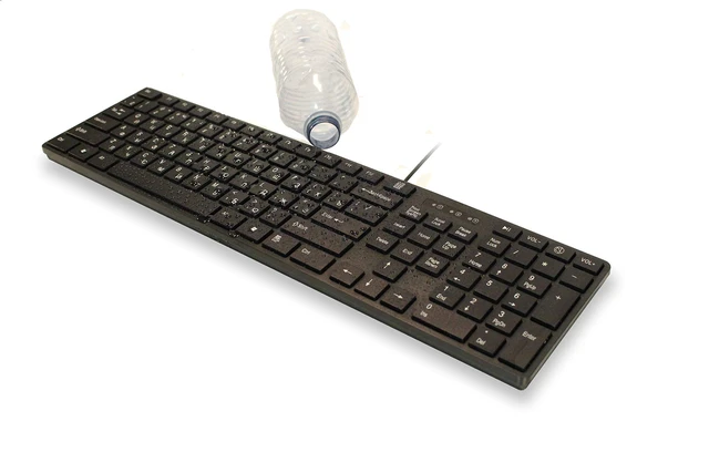 Alt view image 6 of 7 - USB Keyboard with Russian English (Cyrillic) Letters/Characters- Full Size Slim Desktop Design