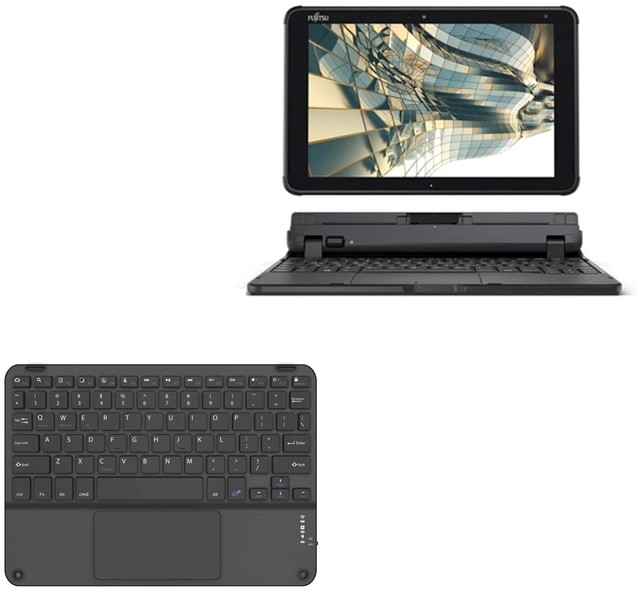 Main image of BoxWave Keyboard Compatible with Fujitsu Stylistic Q5010 - SlimKeys Bluetooth Keyboard with Trackpad, Portable Slim TouchPad - Jet Black