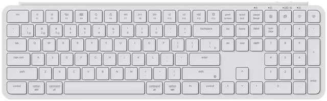 Main image of Keychron B6 Pro Ultra-Slim Full-Size Wireless Keyboard - Ivory White | Numeric Keypad Quiet Typing Multi-Device 2.4 GHz/Bluetooth 5.2/USB-C Wired ZMK Launcher Up to 1200 Hours Battery Life