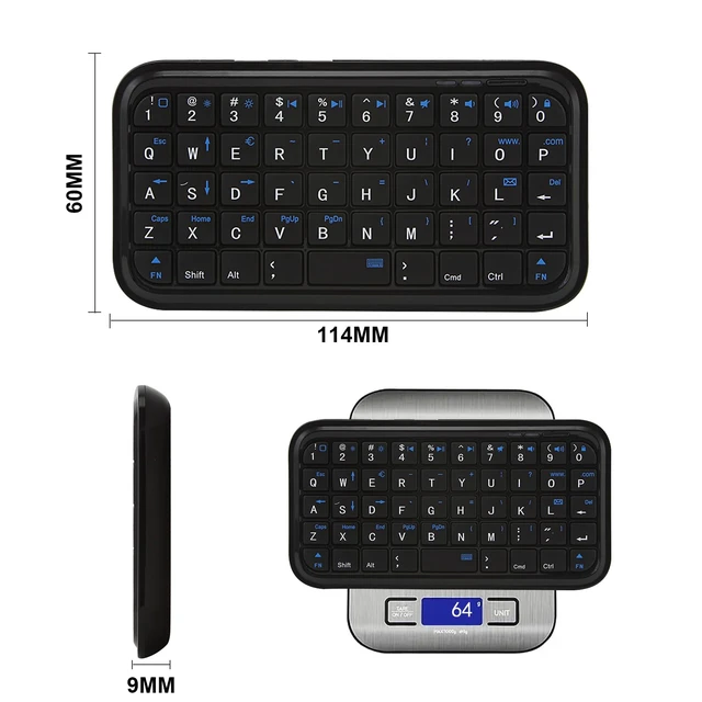 Alt view image 6 of 6 - Thanice 3.0 Bluetooth Keyboard,Rechargeable iPad Wireless Mini Silent Keyboard,Handle Pocket Travel Size Cordless Keyboard with 49 Keys for Smartphone,Notebook,Laptop,iPad,Mac