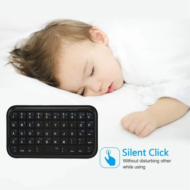 Alt view image 3 of 6 - Thanice 3.0 Bluetooth Keyboard,Rechargeable iPad Wireless Mini Silent Keyboard,Handle Pocket Travel Size Cordless Keyboard with 49 Keys for Smartphone,Notebook,Laptop,iPad,Mac