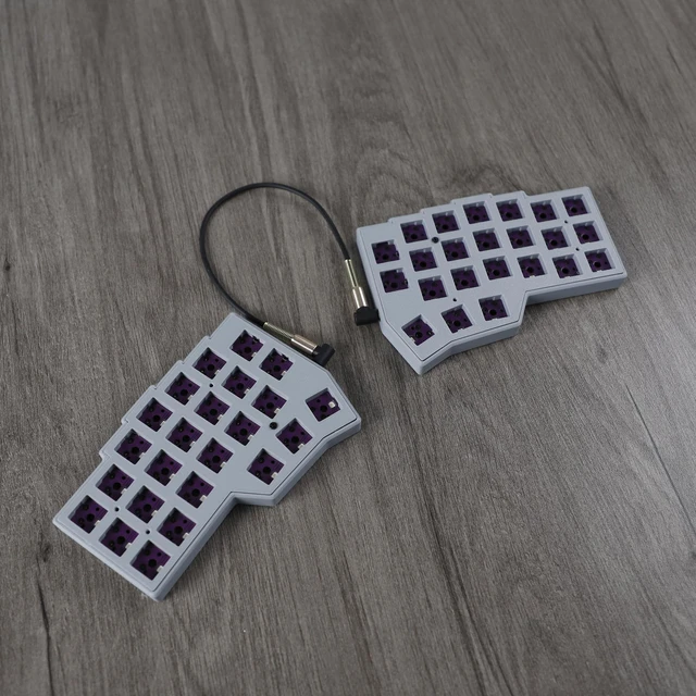 Alt view image 5 of 7 - YMDK Split Keyboard Corne V4.1 46 Keys Ergonomic Hotswappable 40% Layout 3D PLA RGB QMK Vial All Key Programmable Mini Independent Gaming Keyboard Kit