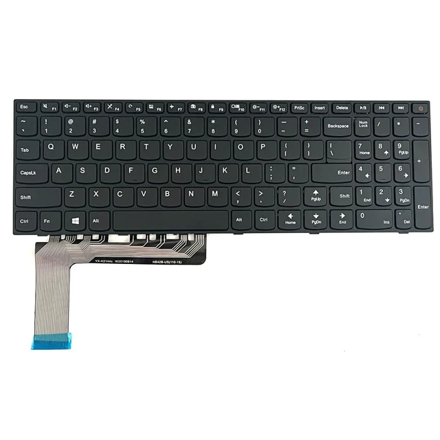 Main image of Laptop US Keyboard Compatible with Lenovo IdeaPad 110-15ISK Non-Backlit with Frame