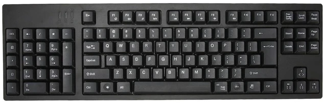 Main image of Serounder Left Handed Keyboard, Ergonomic Layout Office Keyboard with 2 USB Interfaces, Eliminates RSI and Carpal Tunnel, for Business Accounting