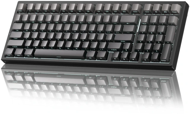 Main image of KEYCOOL Y98 Wireless Gaming Keyboard Red RGB Triple Mode Hot Swappable Mechanical Keypad Gasket Creamy Custom Keyboards Full Keyboards Quiet White Switch for Win/MAC
