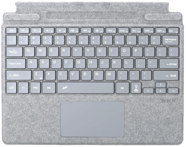 Main image of mobee Keyboard for Microsoft Surface Pro Copilot+ (11th Edition) / Pro 11/10 / 9/8 / X, 13 inch, Detachable Type Cover with Touchpad, Pen Holder (Ash)