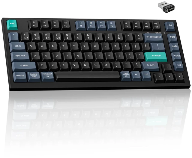 Main image of Keychron B31 Wireless Silent Keyboard, 75% Layout Quiet Typing | 2.4 GHz/Bluetooth 5.2/USB-C Wired, Launcher Customizable Programmable, Ergonomic Support, Compatible for Mac Windows Linux
