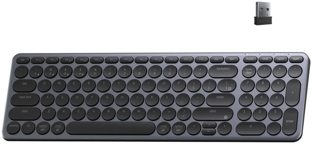 Main image of Keychron B4 Pro Ultra-Slim 96% Wireless Keyboard, Bluetooth/2.4 GHz/Wired Connection Keyboard with Numpad, Launcher, Up to 300 Hours Battery Compatible with Mac Windows Linux - Space Gray