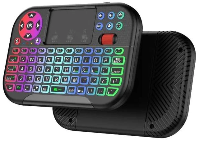 Main image of Mini Bluetooth Keyboard with Touchpad,Blacklit Portable Dual Mode(2.4G Wireless+BT) Keyboard Mouse Combo,Rechargable Handheld Remote Controller Gaming Keypad for PC,Tablet,Laptop Smart TV Box Windows