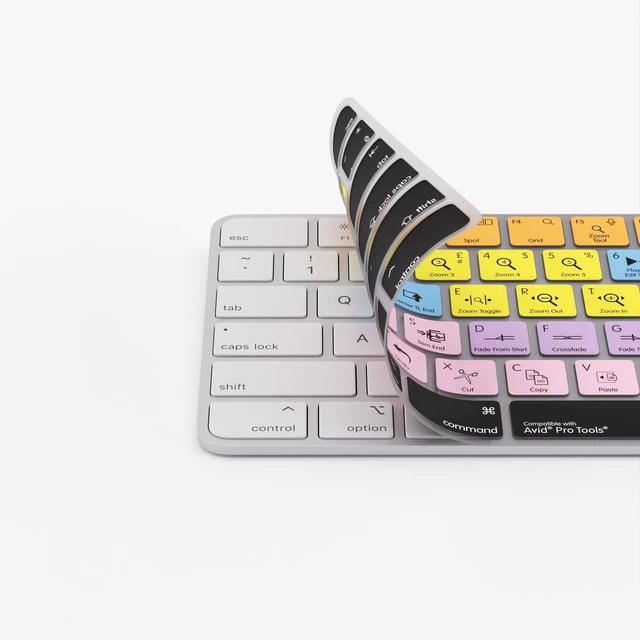 Alt view image 3 of 5 - Shortcut Cover for Avid Pro Tools compatible with the iMac Magic Keyboard with TouchID and Magic Numeric Keyboard - By Editors Keys